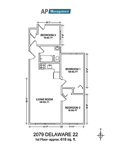Floor plan LRG 2-bedroom