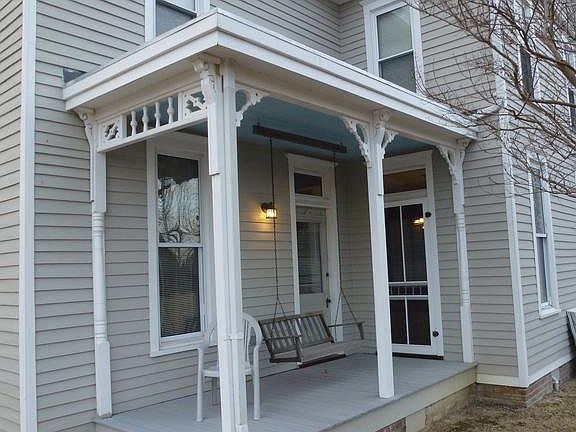 The front porch in winter