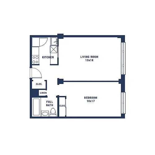Floor plan One Bedroom Country