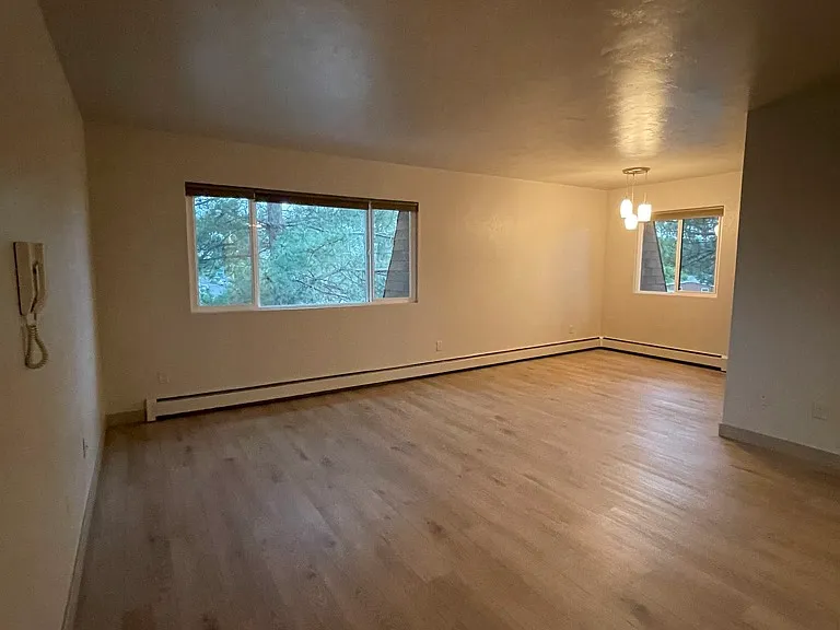 Main living and dining room area from front door.