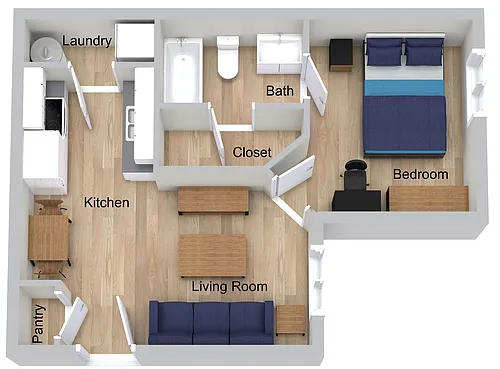 Floor plan One Bedroom