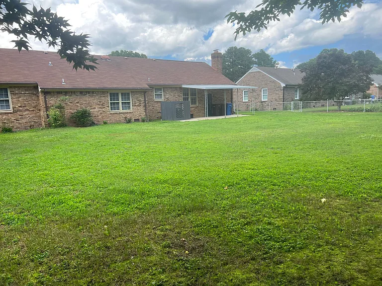 Large back yard