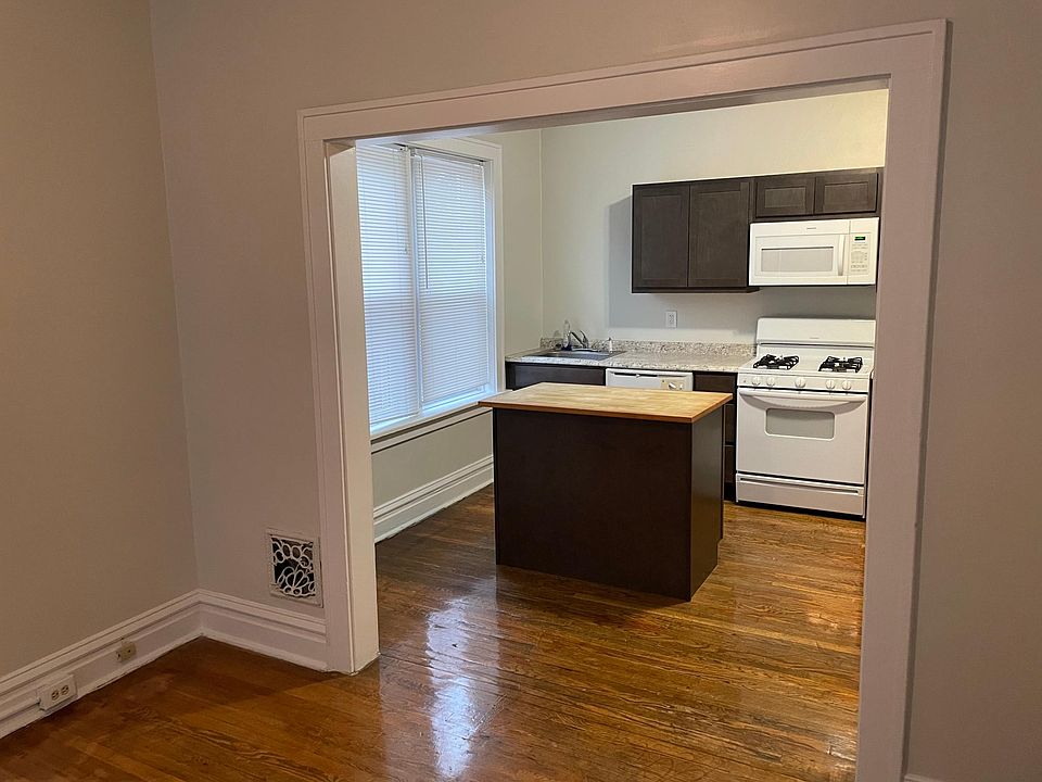 View of the updated kitchen from the front living room