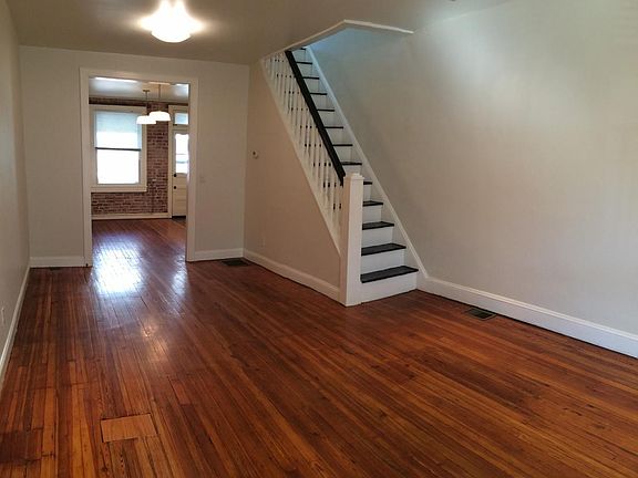 Living room, facing stairs
