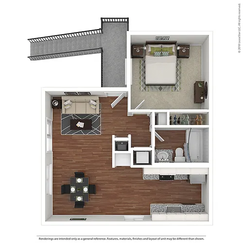 Floor plan 1x1 Upstairs