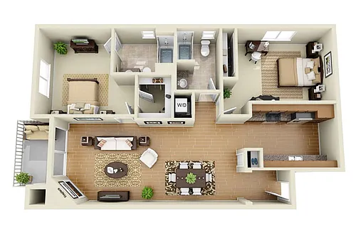 Floor plan The Beverly Plus Loft