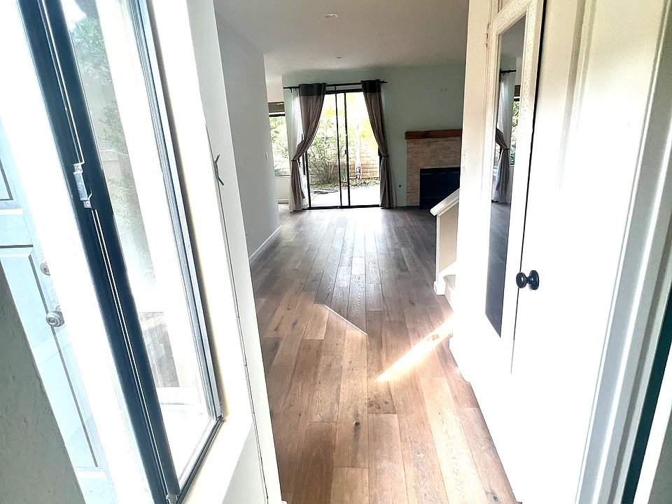 Entering from garage.