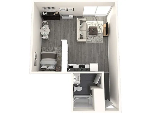 Floor plan Tower Front Large Studio