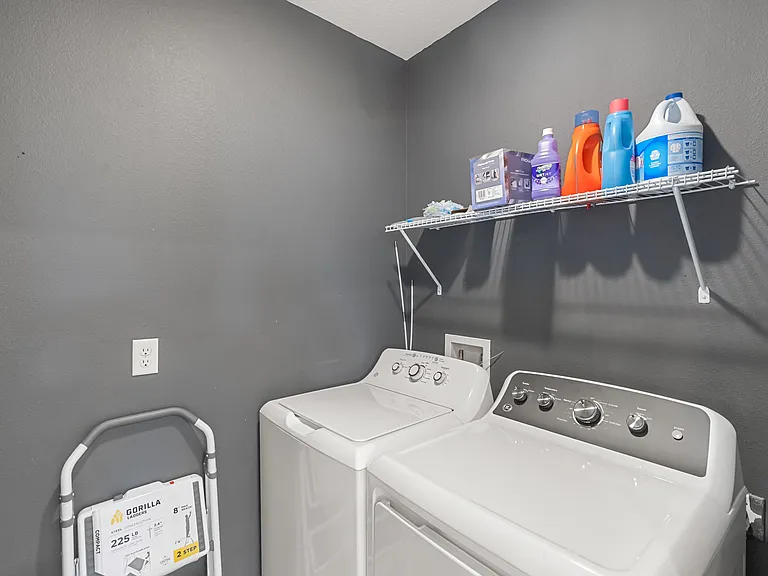 Brand new washer/dryer in dedicated laundry room