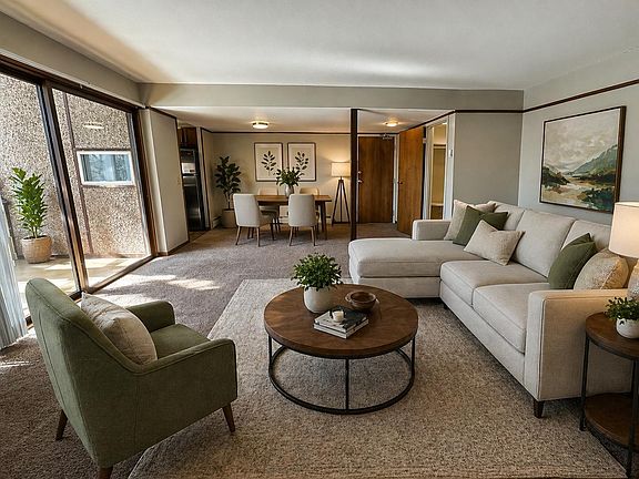 Aquila Court Furnished Living Room