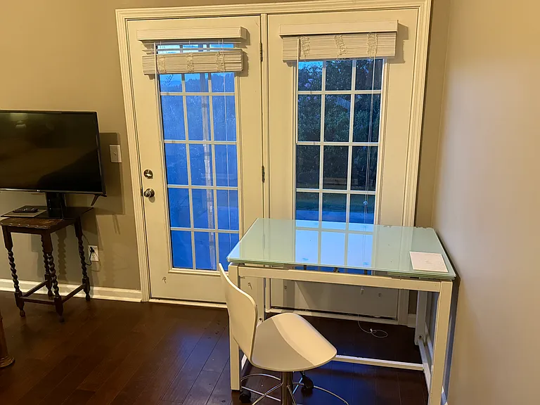 Home office in master bedroom