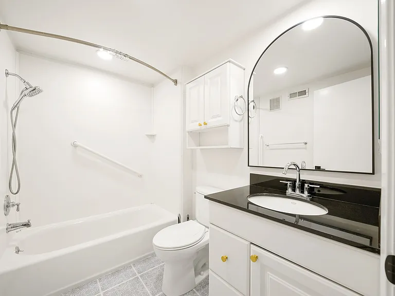 Hall Bath, Shower over Tub