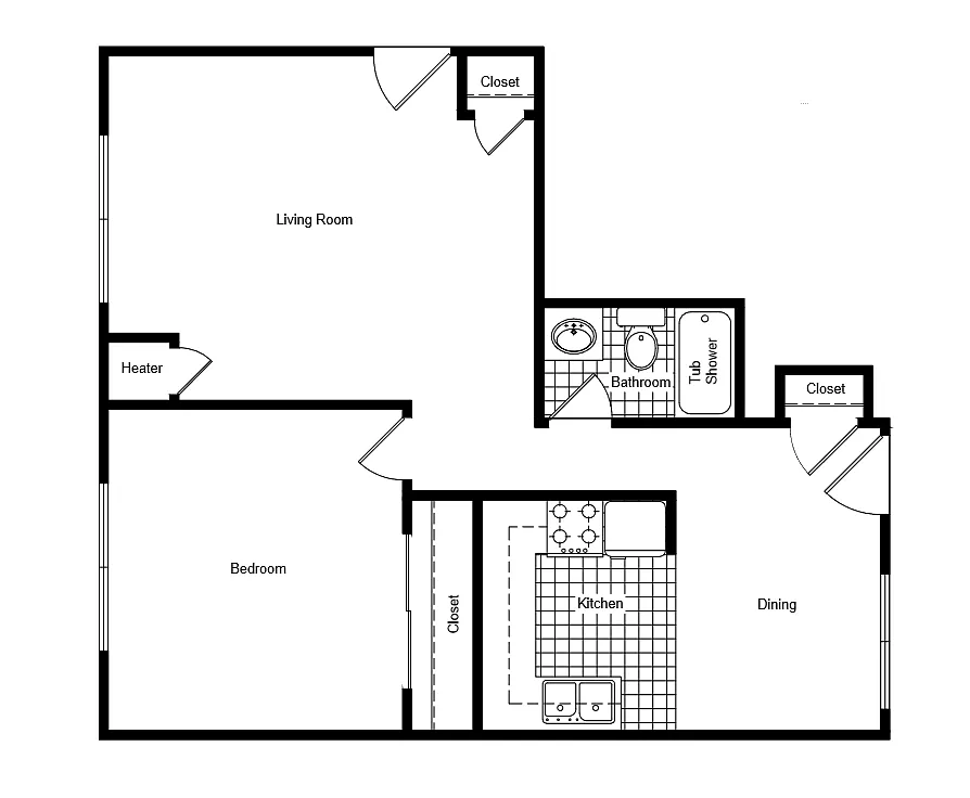 Floor plan 1 Bedroom
