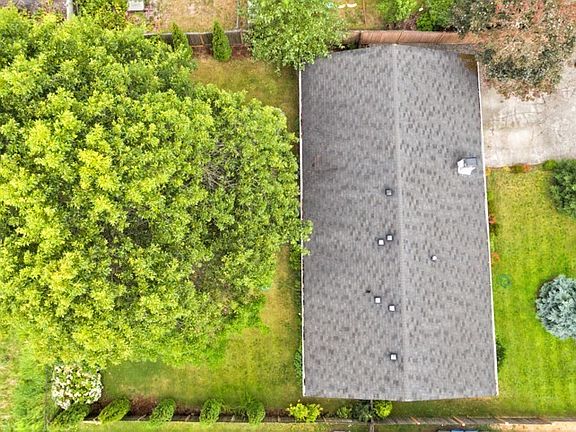 Overhead view of property with huge Maple in back yard!