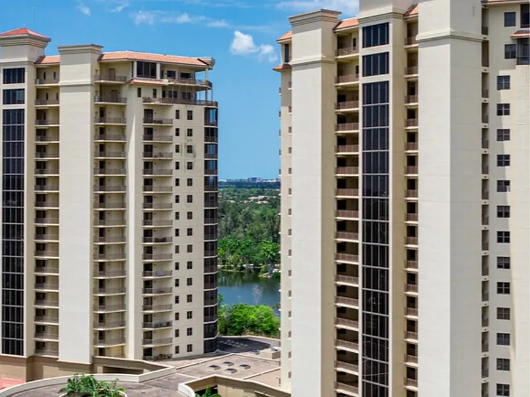 Condo is in left tower