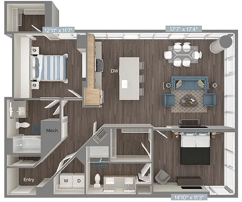 Floor plan B8-D2-1304