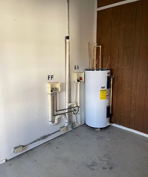 Laundry room with washer and dryer hook up