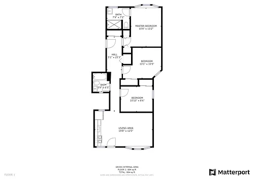 Floor plan Three Bedroom
