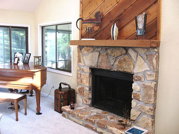 Fireplace in the main living room.