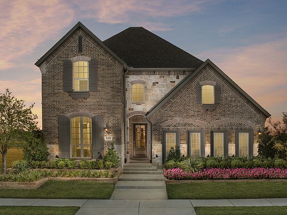 Plan 1163 Elevation F with Stone Representative Image