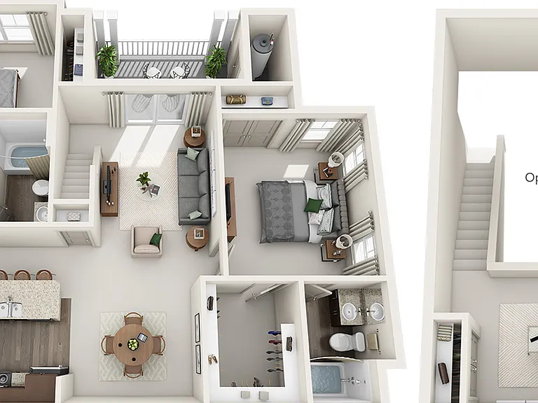 The Reserve at the Boulevard - I - 2 Beds - 2 Baths - 1310 Sq. ft.