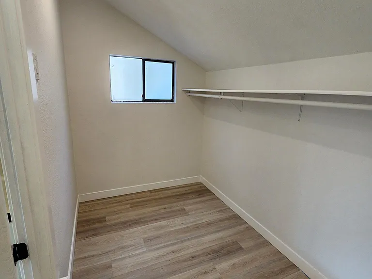 Natural light in walk in closet