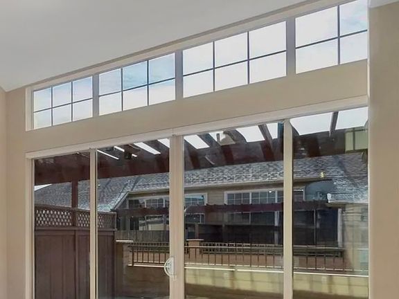 Living room windows and patio doors