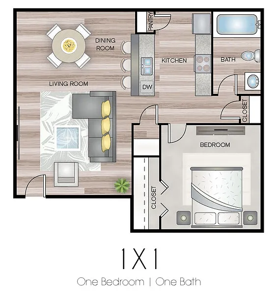 Floor plan Small One Bed