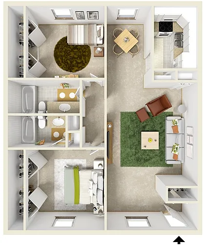 Floor plan Two Bedroom G