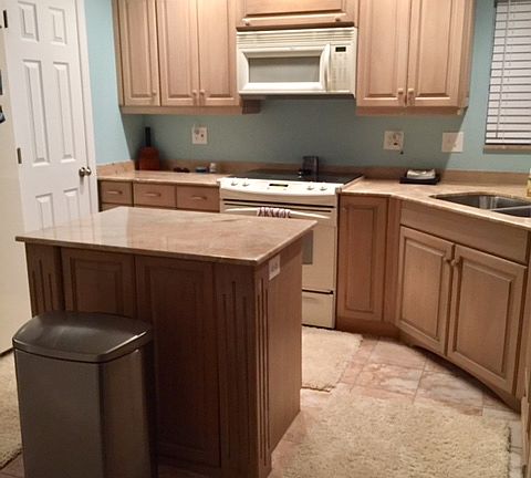 Solid wood cupboards!