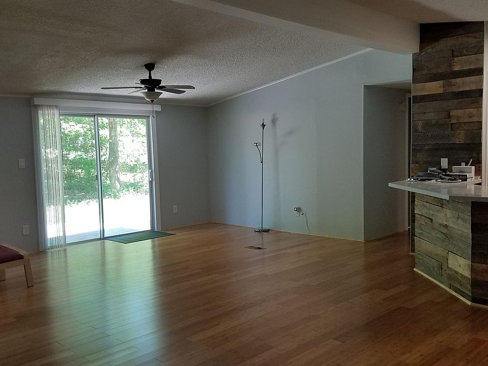 Central living, dining, kitchen area