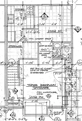 Floor plan 3 Bdrm Townhouse - Colonial Village
