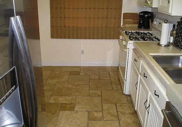 Kitchen with stainless steel appliances