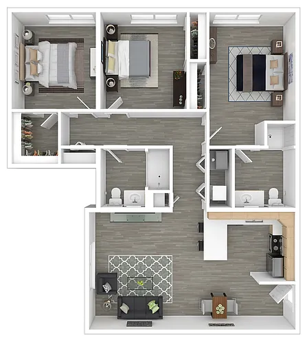 Floor plan 3 Bed 2 Bath