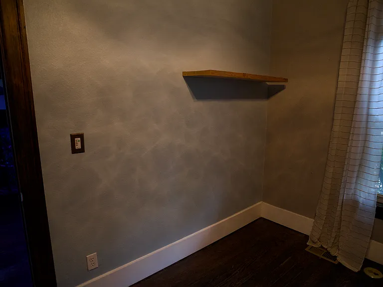 north wall with shelf of your room