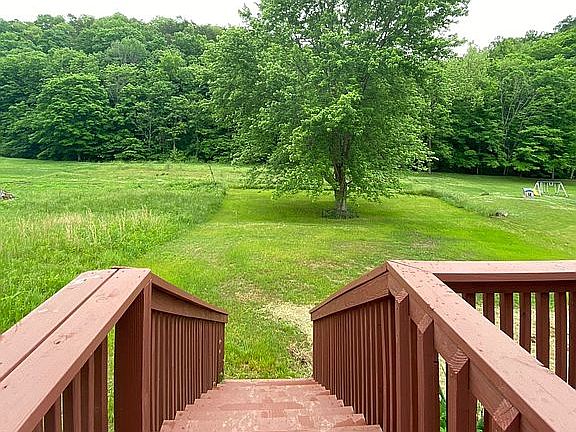 Large deck and back yard