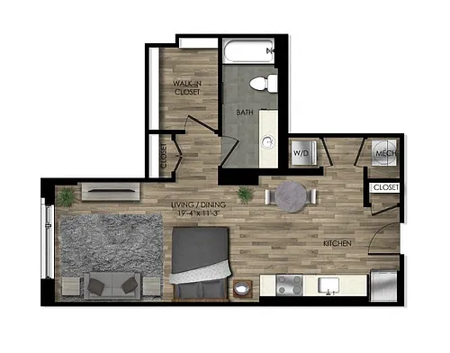 Floor plan Studio-27W