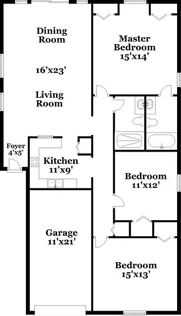 3 bed, 2.0 bath, 1345 sqft, $3,070 — Photo 2