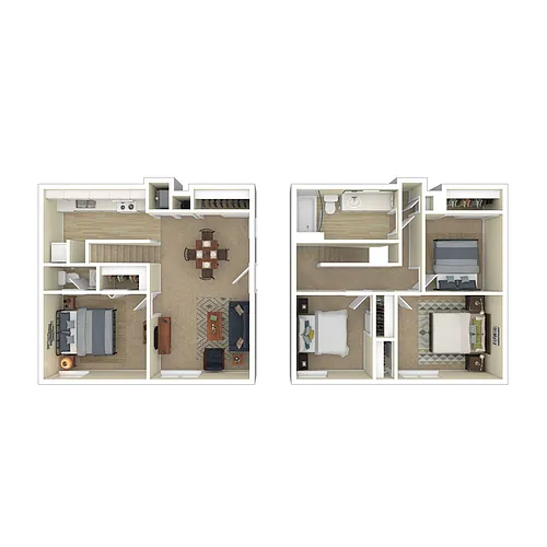 Floor plan Income-Based Four Bedroom