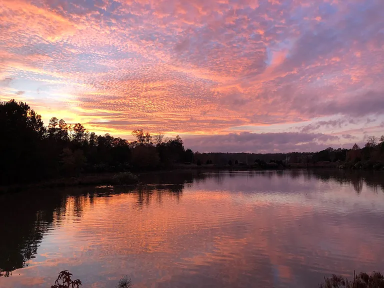 The trail leads to panther creek lake with color clouds everyday!