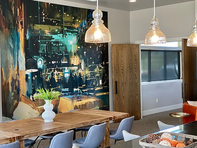 Clubhouse mural at Avenue 204.
