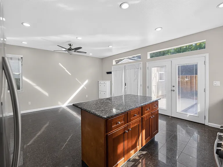 Open concept kitchen with Island