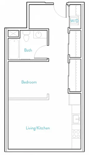 Floor plan Studio B- Henshaw