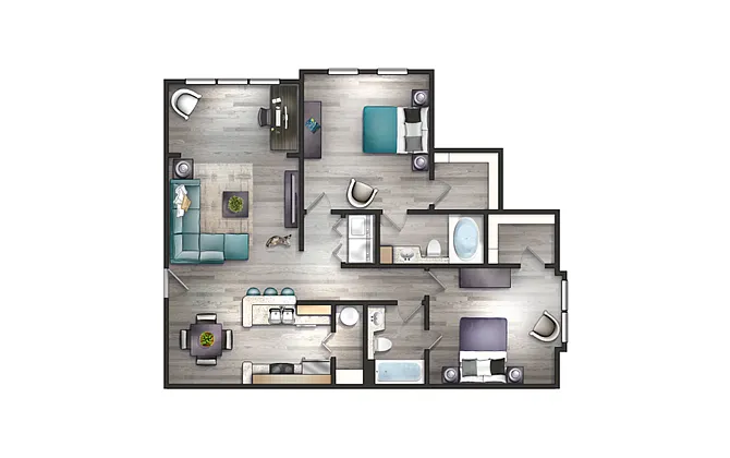Floor plan Wren II Newly Renovated + Bonus Room
