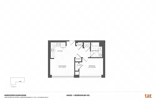 Floor plan 1 Bedroom Annex