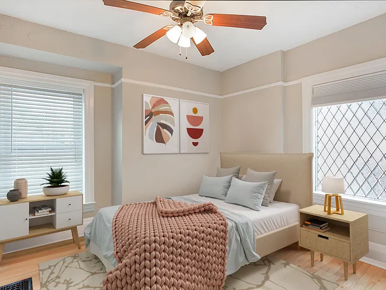 Bedroom 2. This image shows a virtually furnished space. Bedrooms come unfurnished.