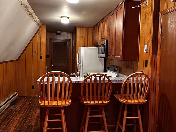Kitchen and laundry area by back door.