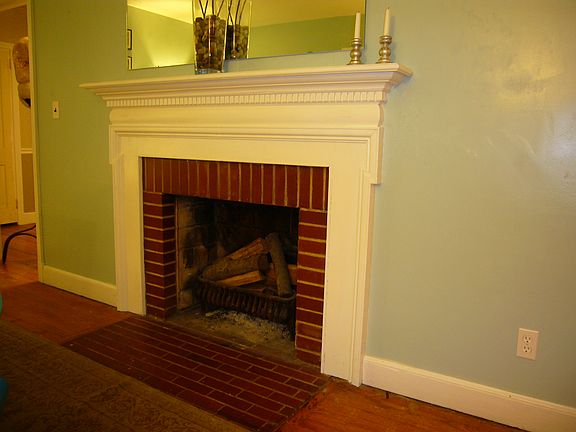 working brick fireplace