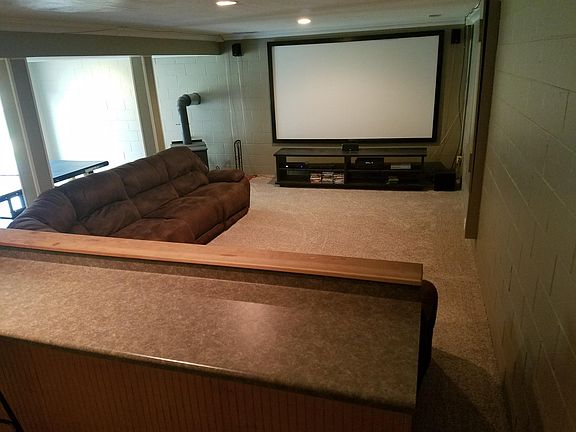 Basement theater room