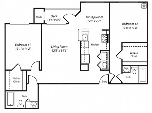Floor plan B4 The Dukes Renovated